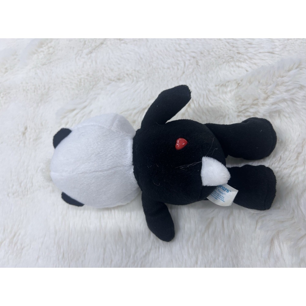Care Bear cousins Plush Perfect Panda Bear Black White Star Belly 2005 - 8" - Picture 4 of 7